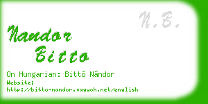 nandor bitto business card